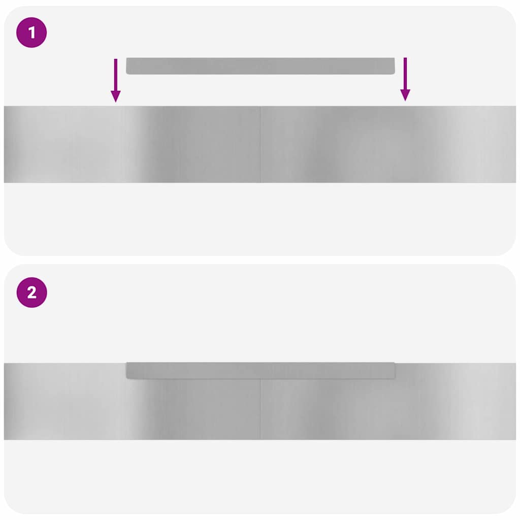 Rasenrand 4 pcs Silber 450 x 10 cm Verzinkter Stahl